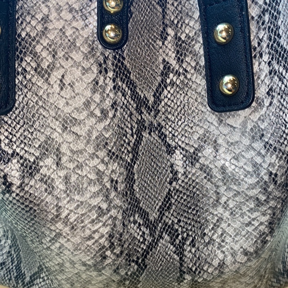 Charming Charlie Python Print Handbag With Remova… - image 4